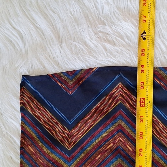 Bobeau Split Side Mock Neck Stripe Tunic Blouse - Picture 13 of 16